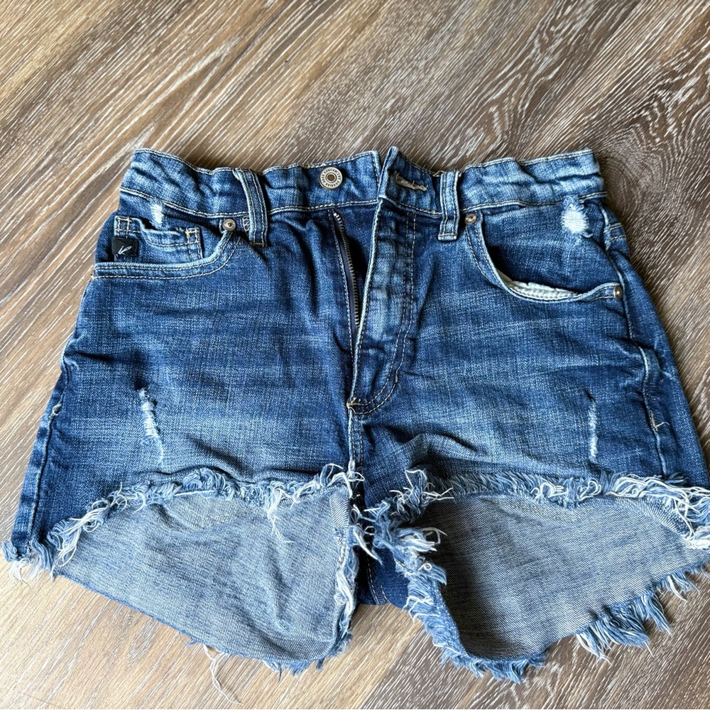 KanCan Blue Distressed Jean Shorts